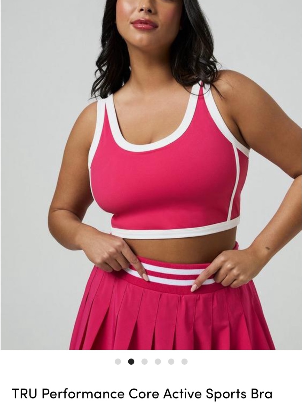 torrid Hot Pink & White Trim Sports Bra